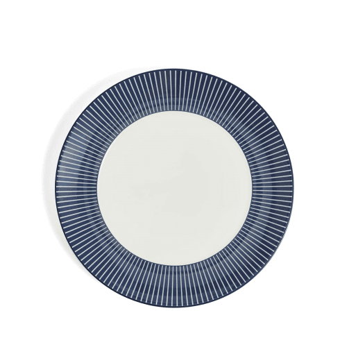 Image showing the Gio Pinstripe Dinner Plate, Blue product.