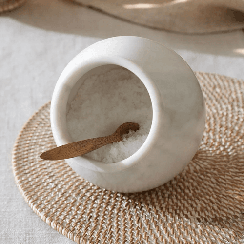 Image showing the Marble Salt Cellar, White product.