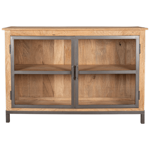 Image showing the Nivri Mango Wood & Iron Sideboard, Black product.