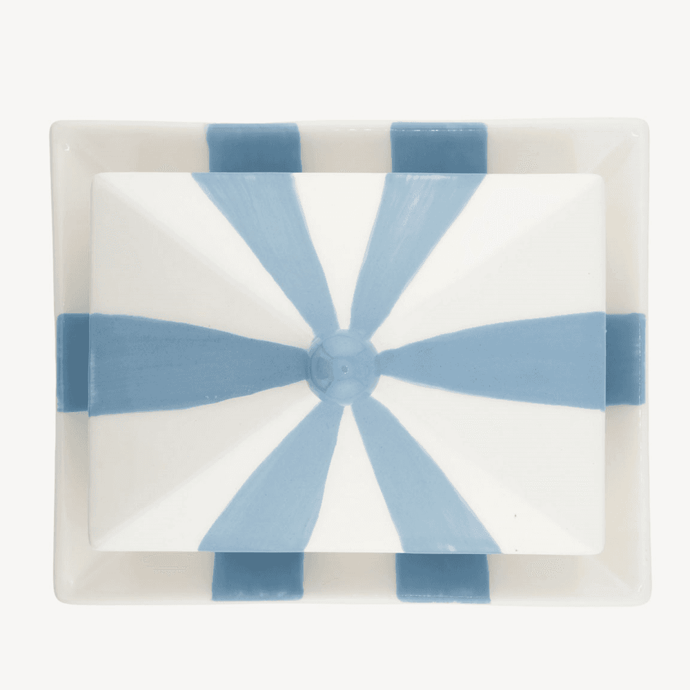 Circus Striped Butter Dish