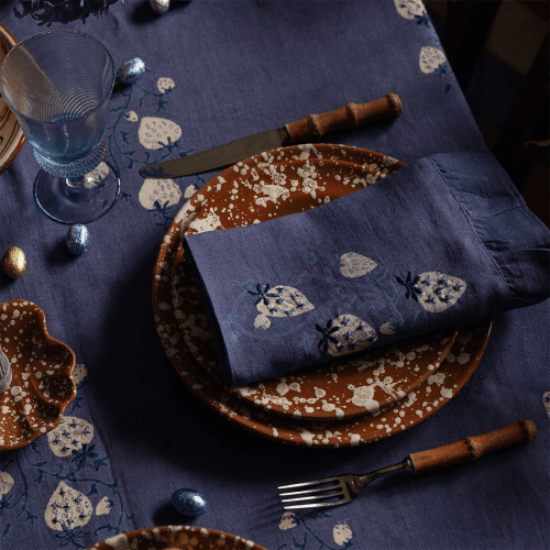Image showing the Splatter Set of 4 Side Plates, Terracotta & Cream product.