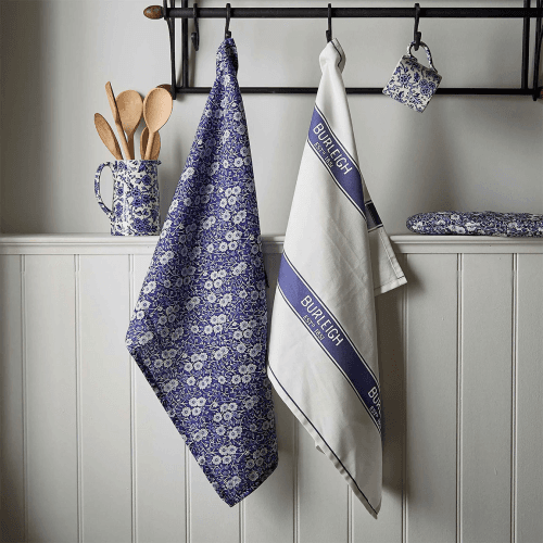 Image showing the Calico Set of 2 Tea Towels, Blue product.