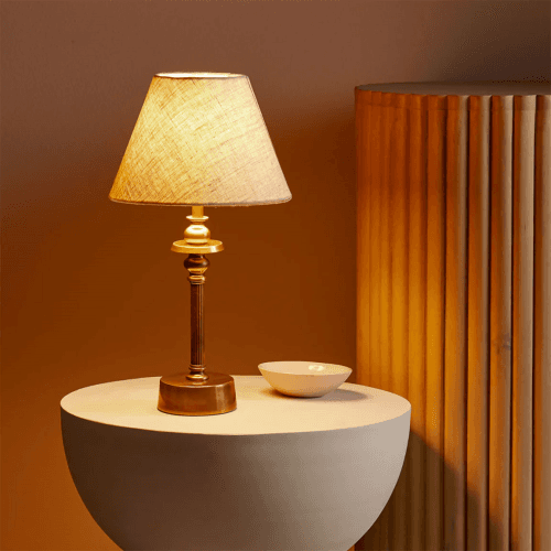 Image showing the Phileas Rechargeable Table Lamp, Antique Brass product.