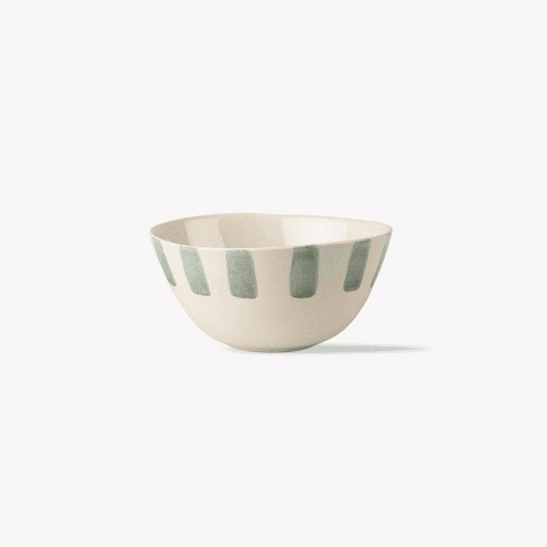Image showing the Cranwell Stripe Edge Bowl, Fern product.