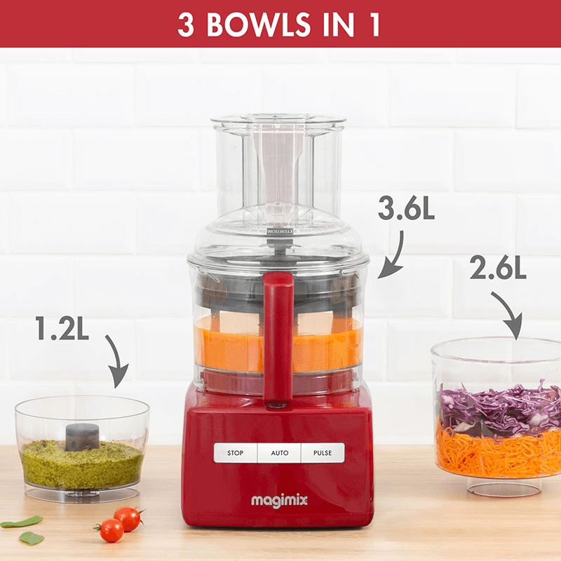 5200 XL Food Processor 18585, Red