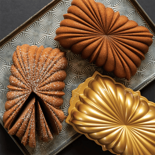 Image showing the Premier Cast Classic Fluted Loaf Pan, Gold product.