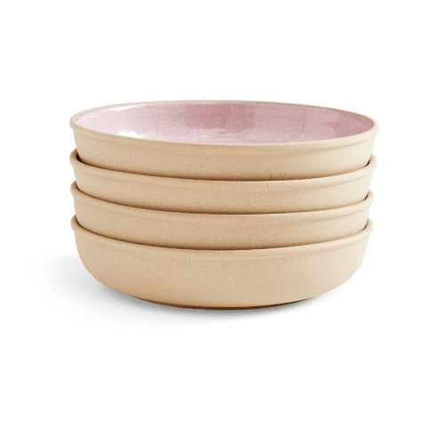 Image showing the Minerals Set of 4 Low Bowls, Rose Quartz product.