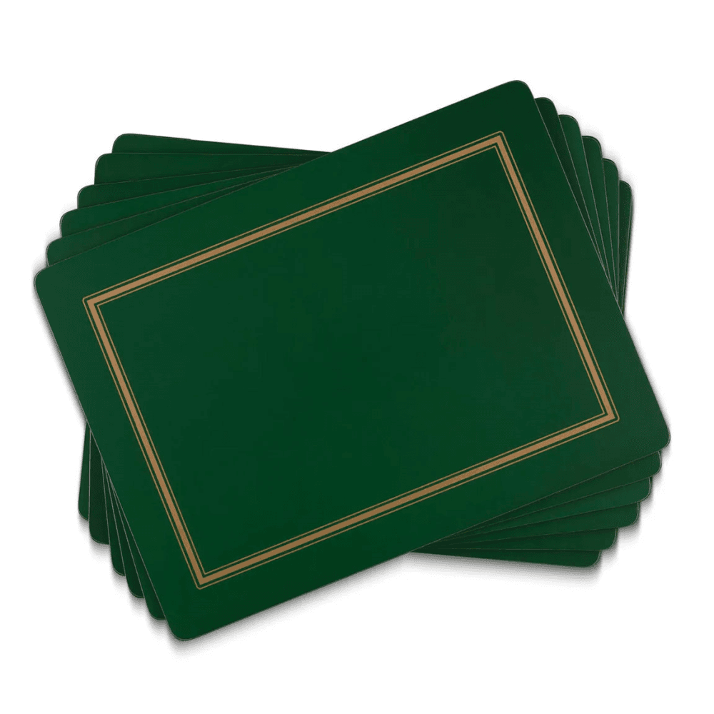 Classic Set of 6 Placemats, Emerald