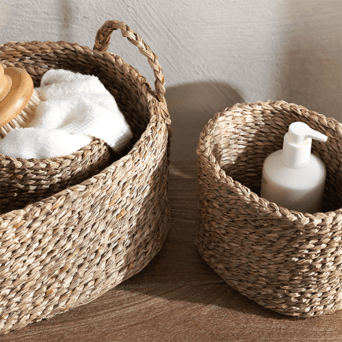 Image showing the Seagrass Set of 3 Nested Baskets, Natural product.
