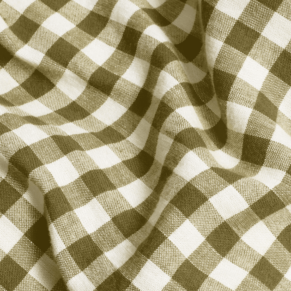 Gingham Linen Blend Duvet Cover
