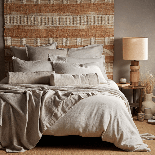 Image showing the Sid Stripe Linen Fitted Sheet product.