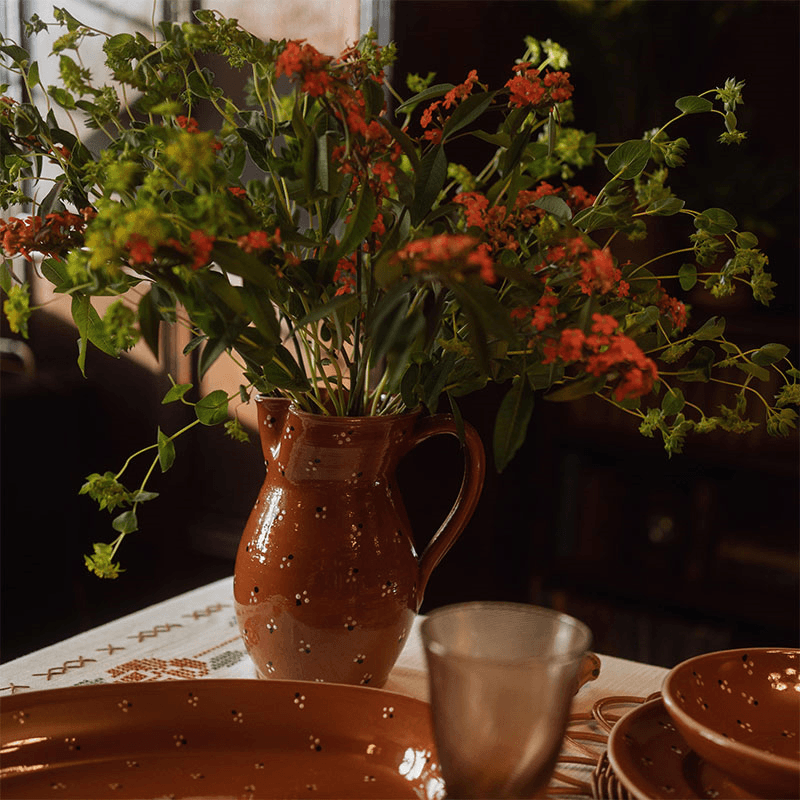 Dotty Jug, Terracotta