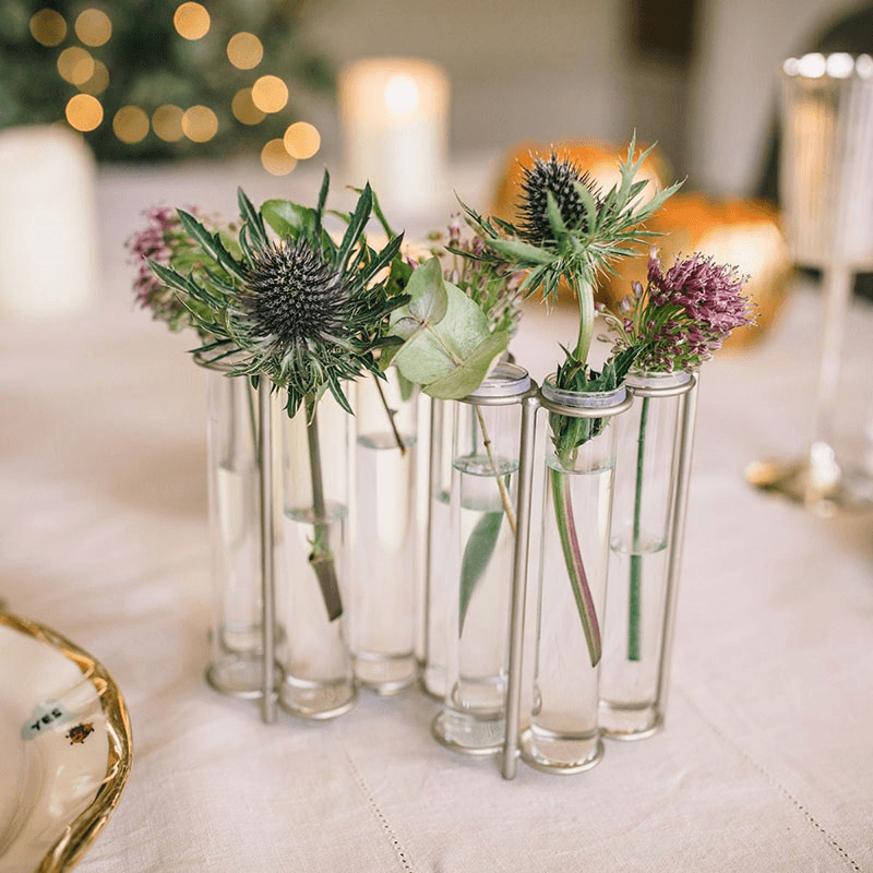 W-Shape Test Tube Vase, Glass