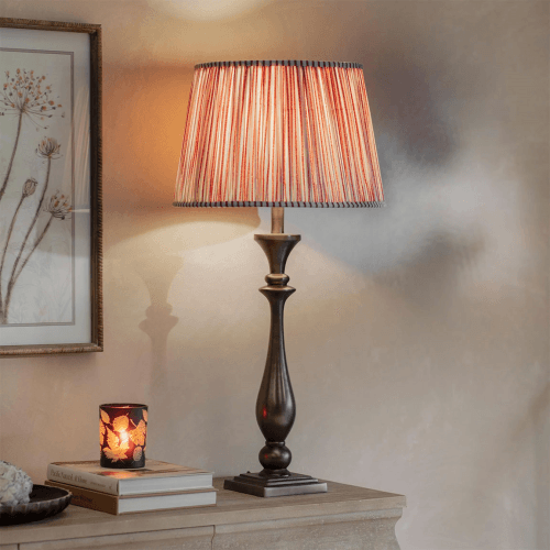 Image showing the Kirdford Tapered Table Lamp, Brushed Aluminium product.