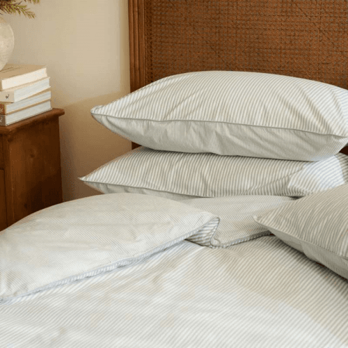 Image showing the The Stripe 200 Thread Count Pair of Pillowcases product.