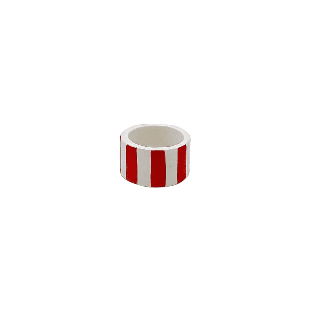 Stripes Napkin Rings, Red