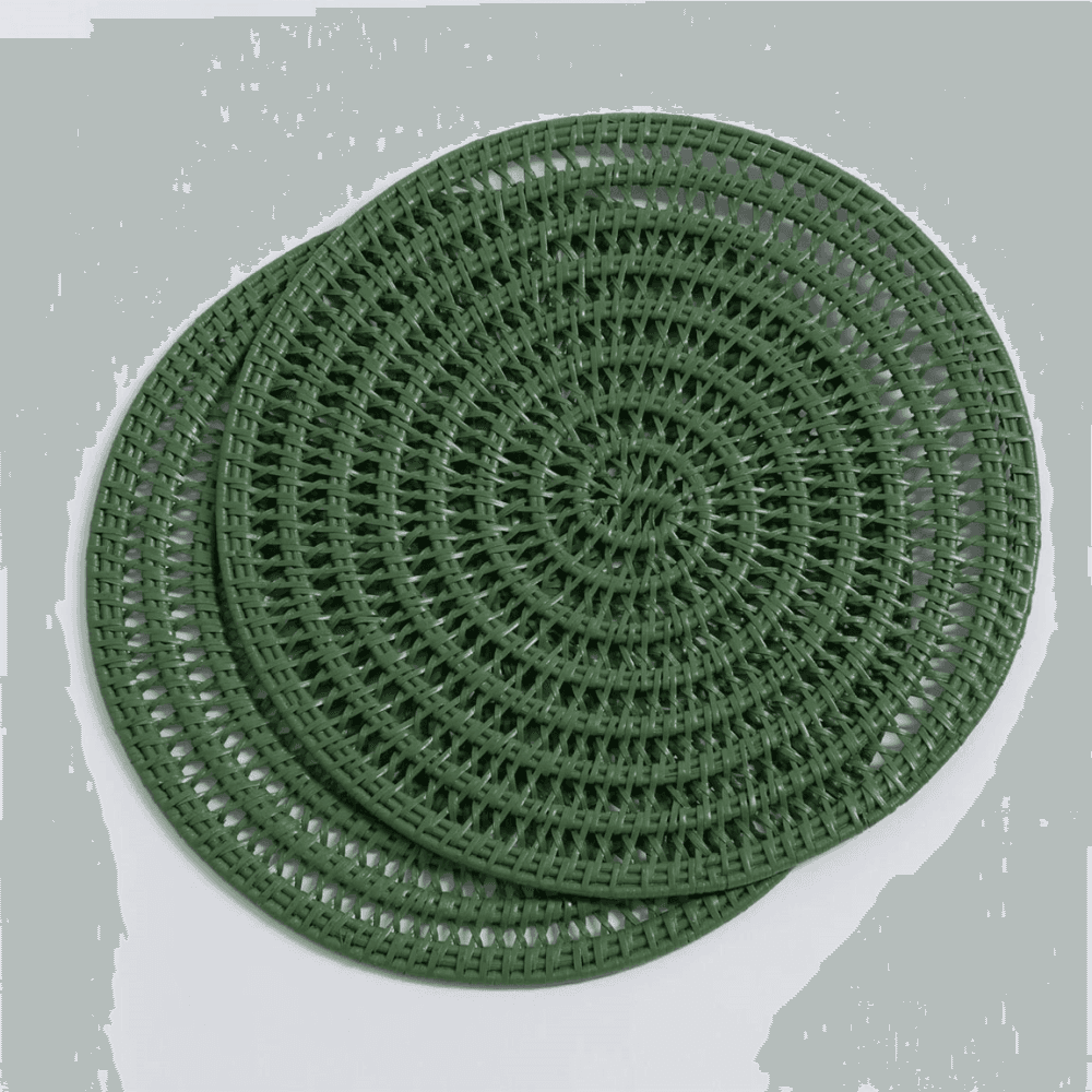 Delta Set of 2 Charger Plates, Green