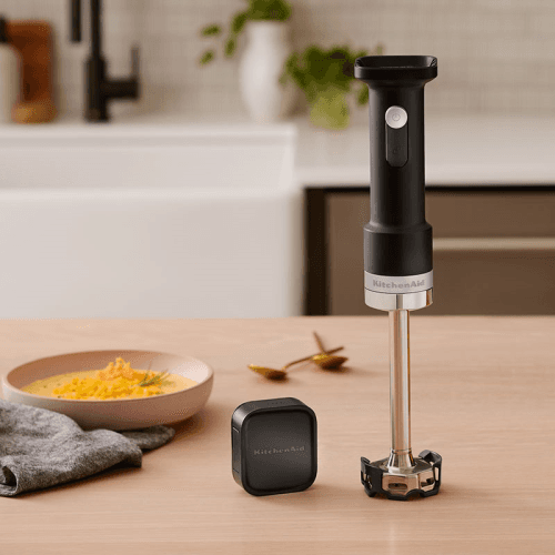 Image showing the Cordless Hand Blender Plus Accessories Battery Included, Matt Black product.