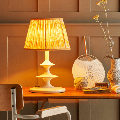Image showing the Squiffle Table Lamp, White Lacquered Wood product.