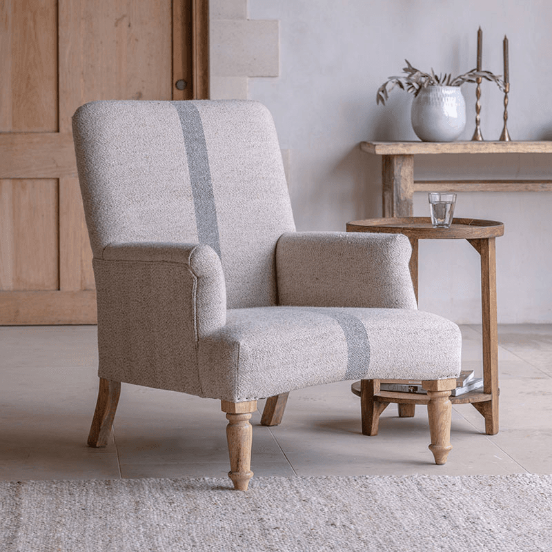 Kallu Wool & Cotton Occasional Chair, Natural