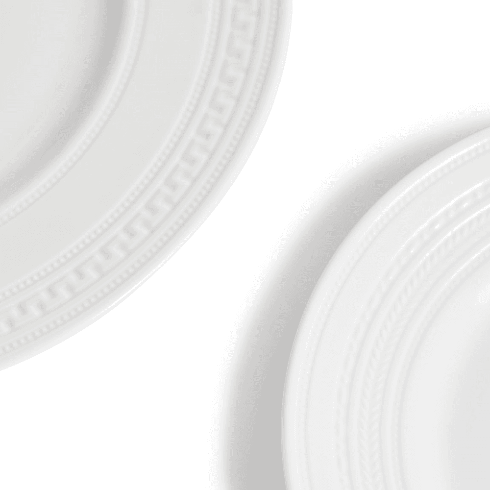 Intaglio 16 Piece Dinner Set, White