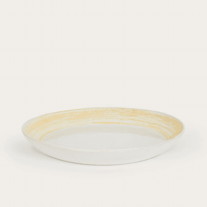 Amberley Round Platter, Yellow