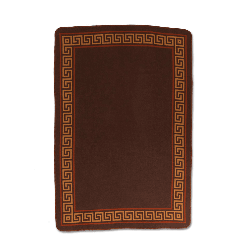 Meandros Cashmere Blanket, Brown