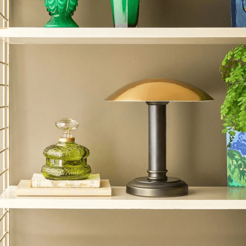 Image showing the Hernan Rechargeable Lamp, Antiqued Brass and Bronze product.