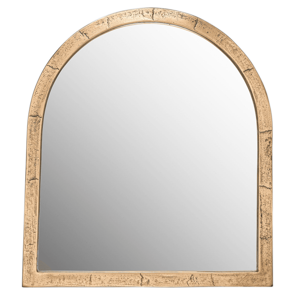 Murwara Wall Mirror, Antique Brass