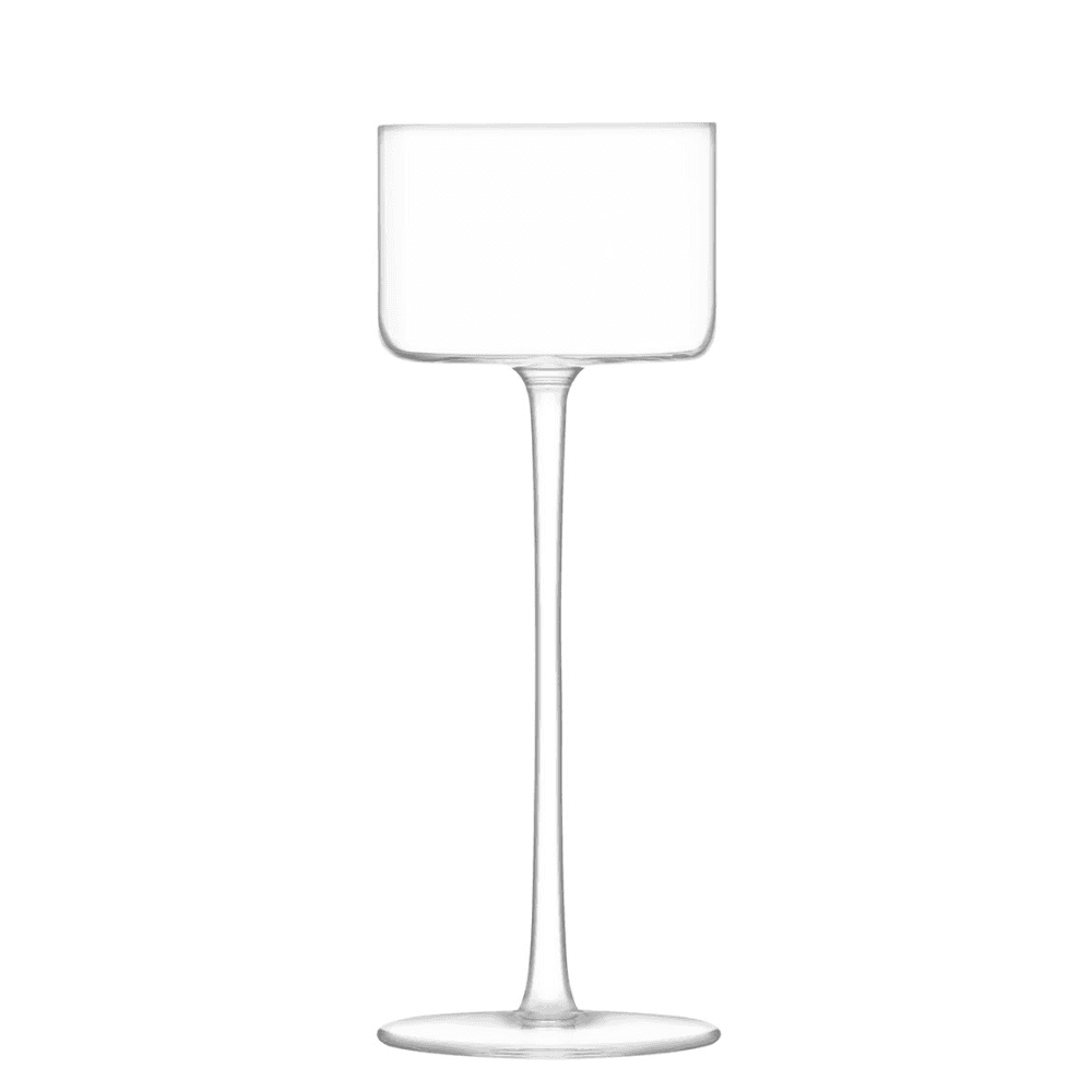 Moderne Set of 2 Mini Martini Glasses, Clear