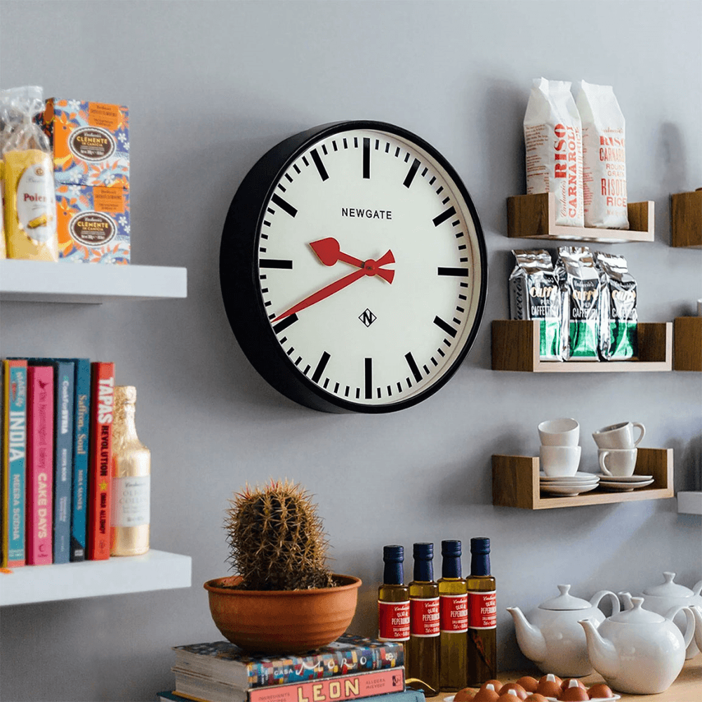Putney Wall Clock, Black Metal