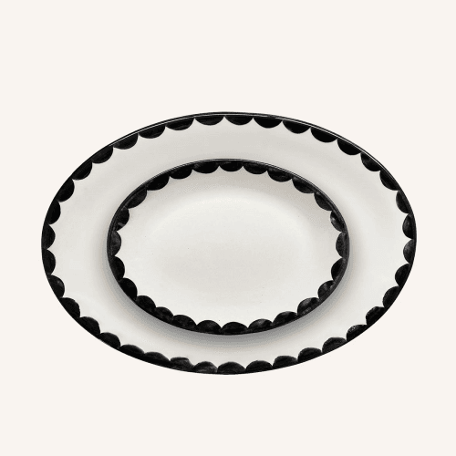 Image showing the Cascos Set of 2 Trays, Jet Black product.