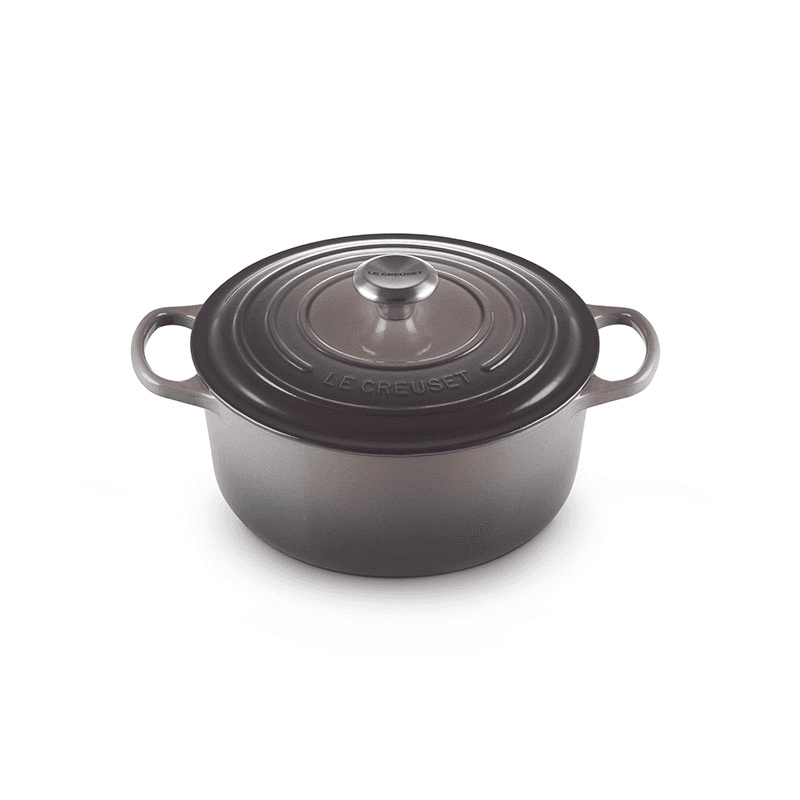 Signature Cast Iron Round Casserole, Flint