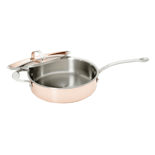 Image showing the Sautepan with lid tri-ply, Copper product.