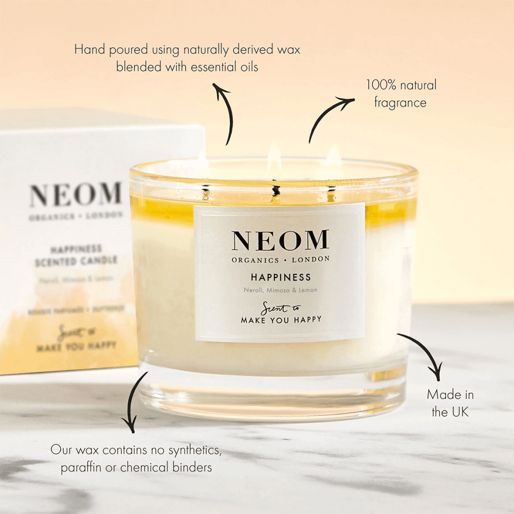 Scent to Make You Happy 3 Wick Scented Candle, White