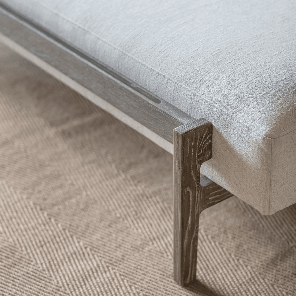 Musgrave Ottoman with Sliding Tray, Oatmeal