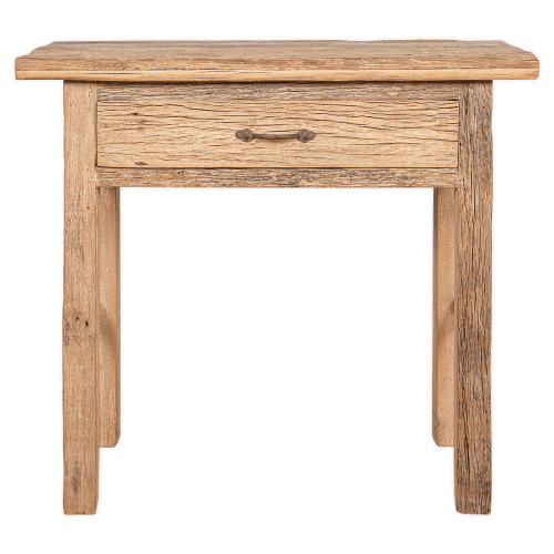 Image showing the Ibo Reclaimed Wood 1 Drawer Console Table, Natural product.