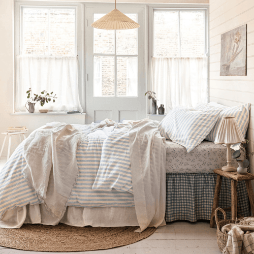 Image showing the Pembroke Stripe Linen Duvet Cover product.