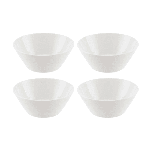 Image showing the Pure Set of 4 Cereal Bowls, White product.