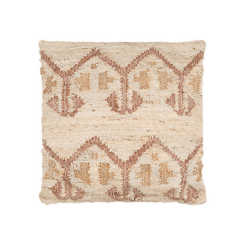 Image showing the Nuvali Cotton & Jute Cushion Cover, Rust product.