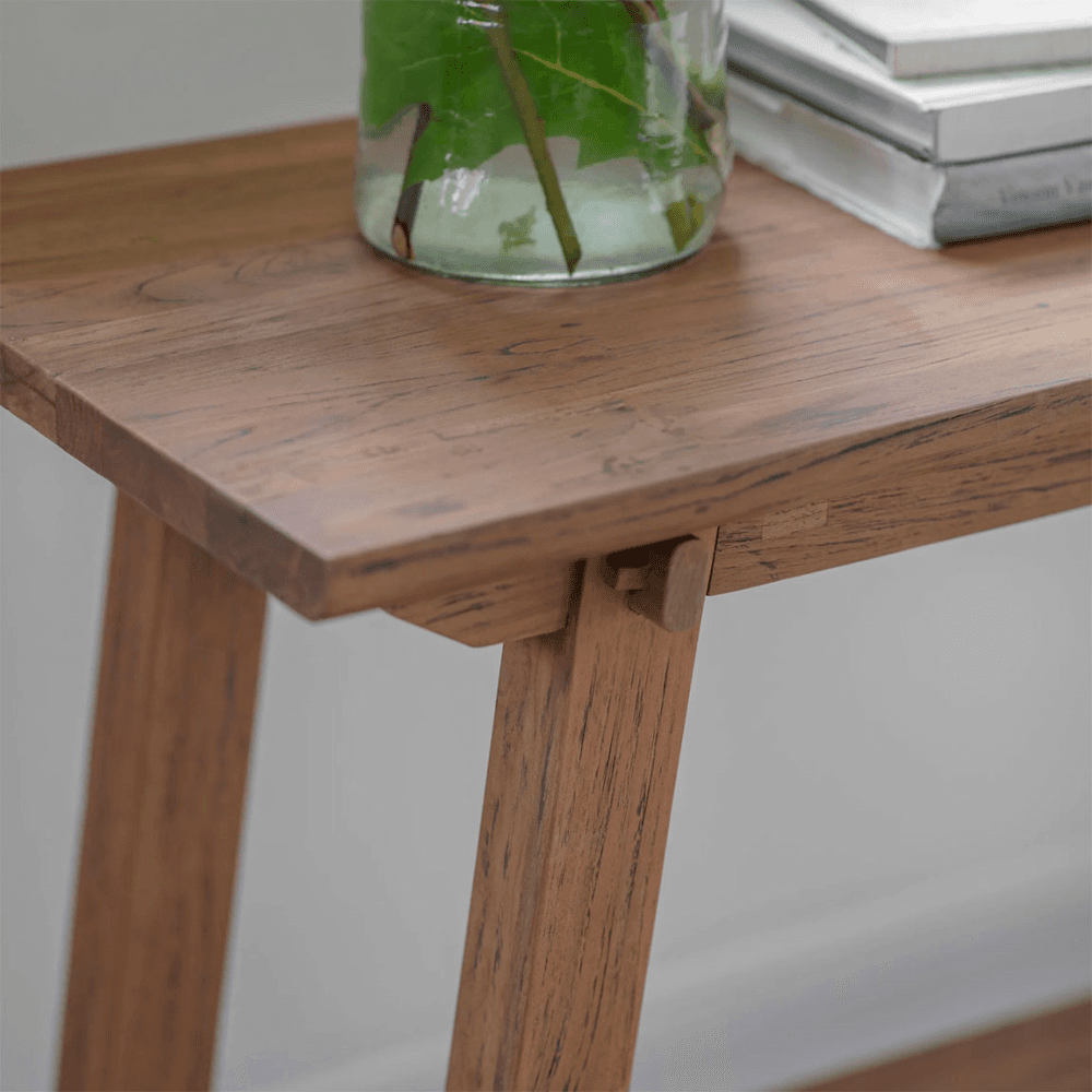Whitfield Large Recycled Teak Console Table , Natural
