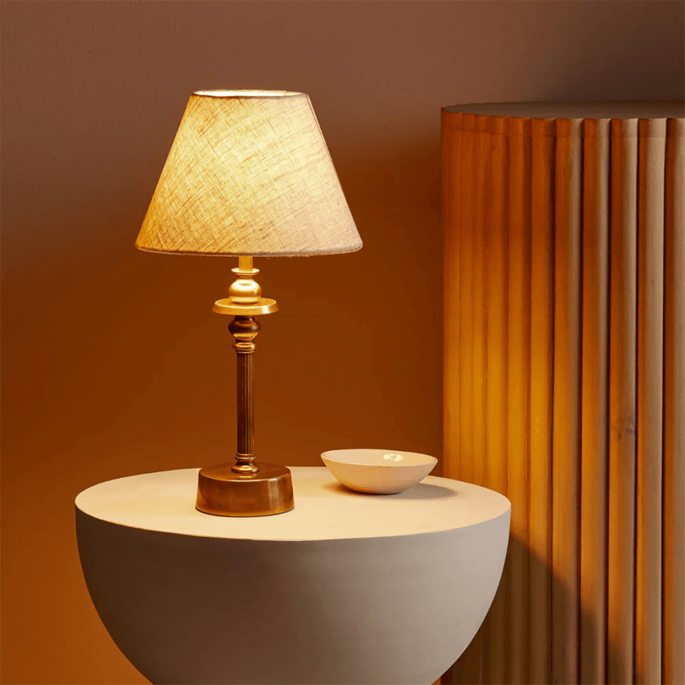 Phileas Rechargeable Table Lamp, Antique Brass