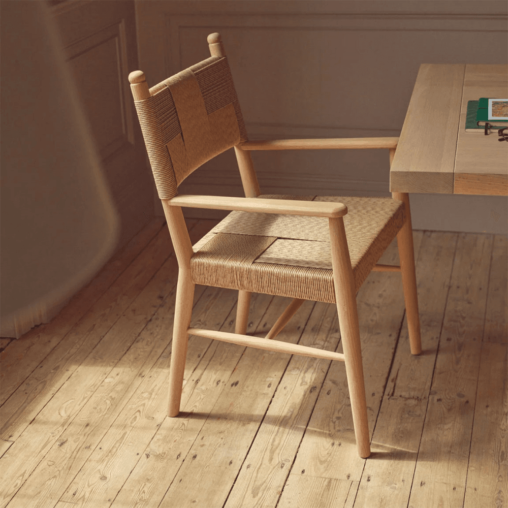 Tilbury Rattan Carver Chair, Natural Oak