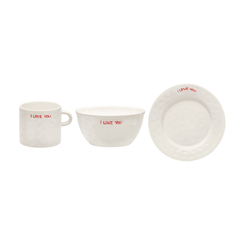 I Love You Breakfast Set, Red