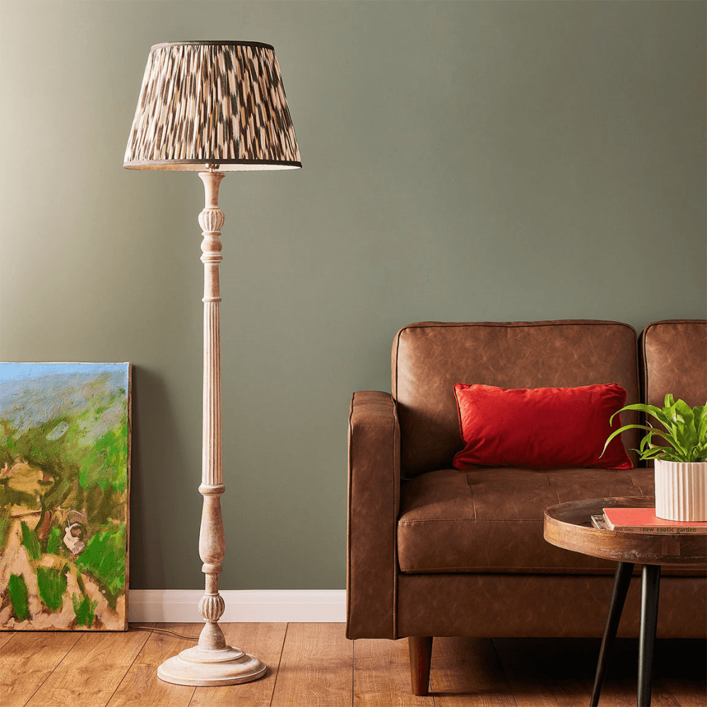 Eloise Floor Lamp, Natural Whitewash