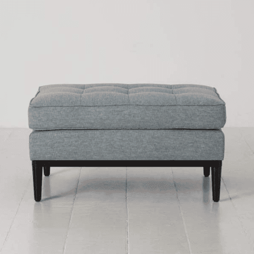 Image showing the Model 02 Linen Ottoman, Seaglass product.