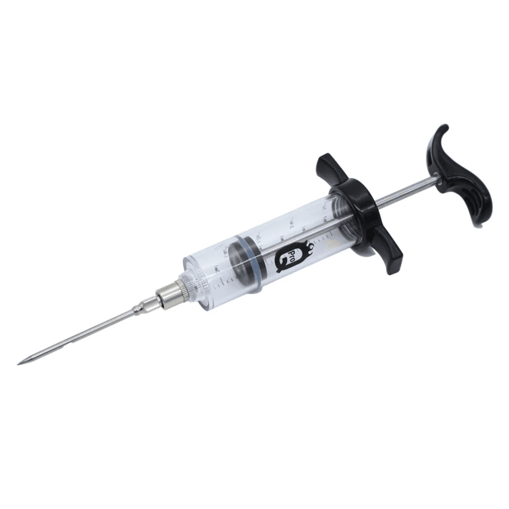 Marinade Injector, Silver/Black/Clear