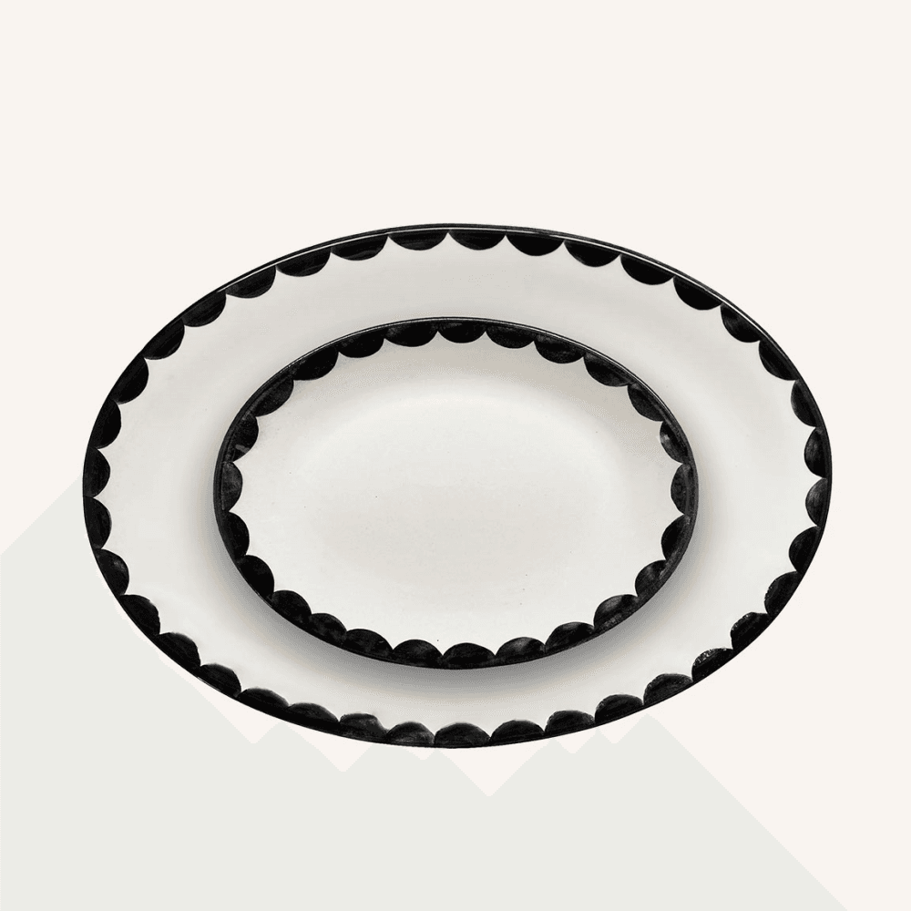 Cascos Set of 2 Trays, Jet Black