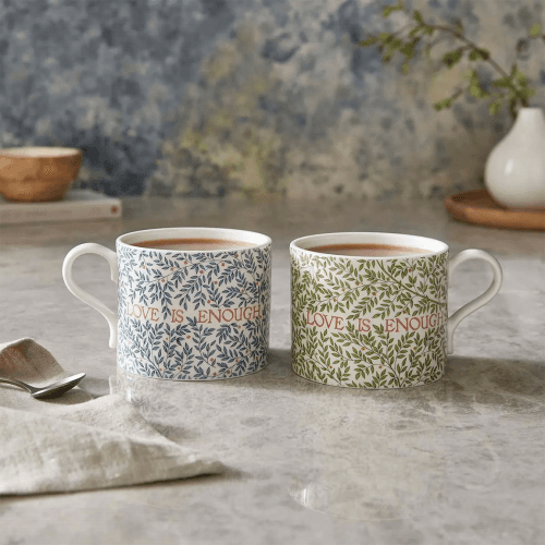 Image showing the Morris & Co Love is Enough Set of 2 Mugs, Multi product.