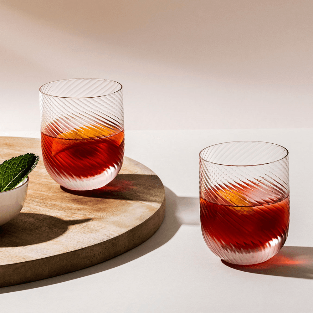 Optic Set of 2 Cut Crystal Tumblers